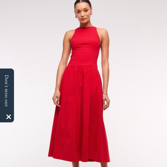 Abercrombie Drop-Waist Midi Dress - Picture 3 of 6